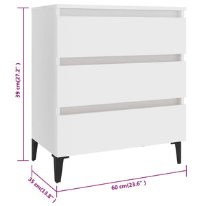 Galleria Design Sideboard White 60x35x69 cm Engineered Wood