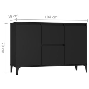 Galleria Design Sideboard Black 104x35x70 cm Engineered Wood