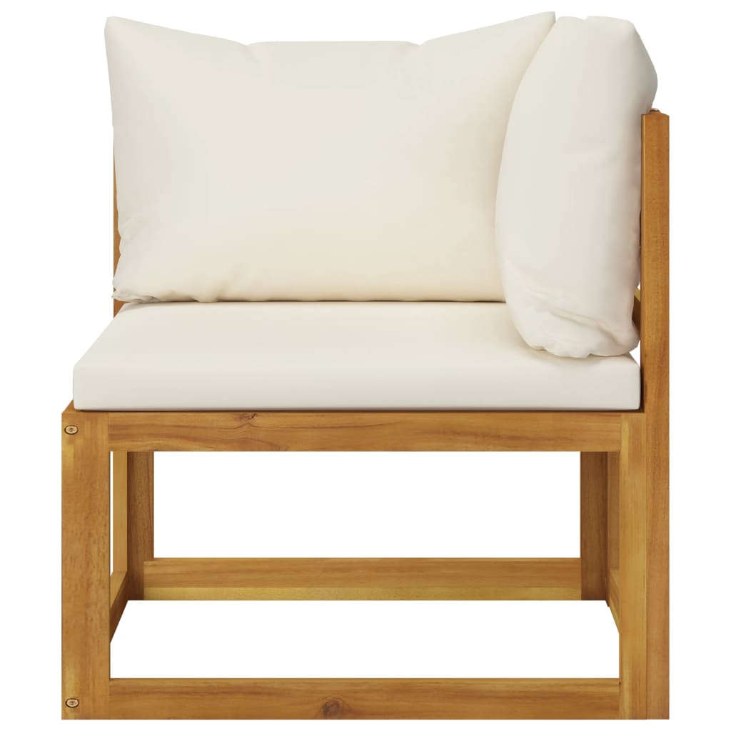 Galleria Design 2-seater Garden Bench with Cream White Cushions