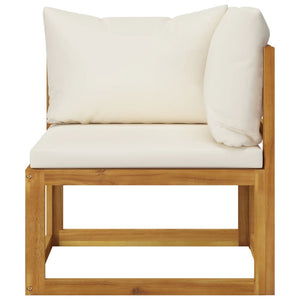 Galleria Design 2-seater Garden Bench with Cream White Cushions