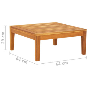 Galleria Design Garden Table 64x64x29 cm Solid Acacia Wood