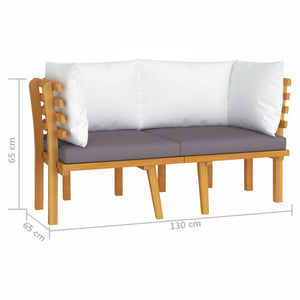 Galleria Design 2-Seater Garden Sofa with Cushions Solid Acacia Wood