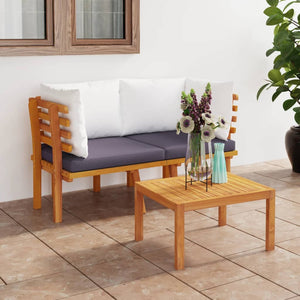 Galleria Design 2-Seater Garden Sofa with Cushions Solid Acacia Wood