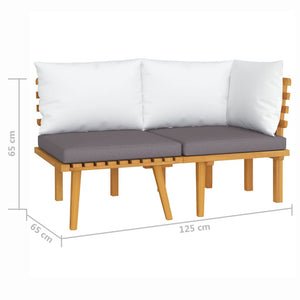 Galleria Design 2 Piece Garden Lounge Set with Cushions Solid Acacia Wood