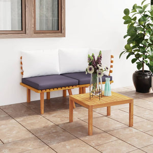 Galleria Design 2 Piece Garden Lounge Set with Cushions Solid Acacia Wood