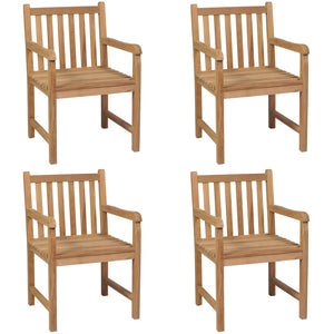 Galleria Design Outdoor Chairs 4 pcs Solid Teak Wood