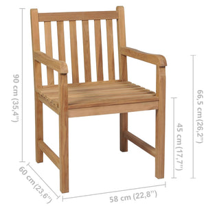 Galleria Design Outdoor Chairs 4 pcs Solid Teak Wood