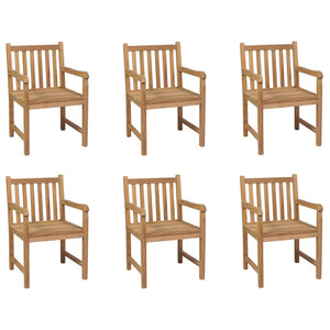 Galleria Design Outdoor Chairs 6 pcs Solid Teak Wood