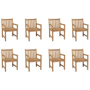 Galleria Design Outdoor Chairs 8 pcs Solid Teak Wood