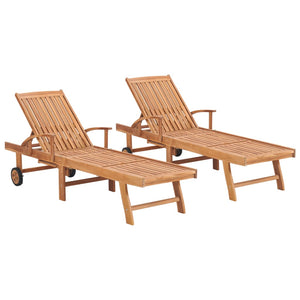 Galleria Design Sun Loungers 2 pcs Solid Teak Wood