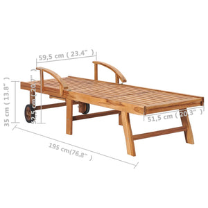 Galleria Design Sun Loungers 2 pcs Solid Teak Wood