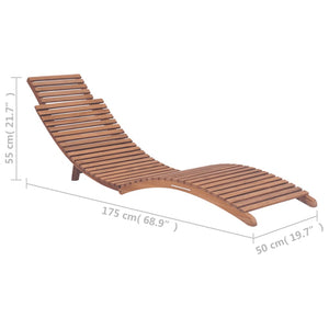 Galleria Design Folding Sun Loungers 2 pcs Solid Teak Wood