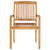 Galleria Design Stacking Garden Chairs 4 pcs Solid Teak Wood