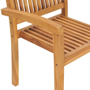 Galleria Design Stacking Garden Chairs 8 pcs Solid Teak Wood