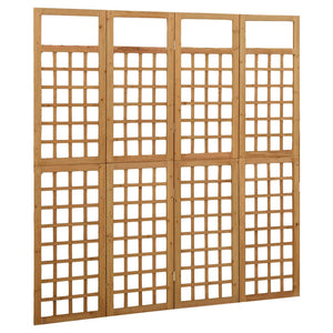 Galleria Design 4-Panel Room Divider/Trellis Solid Fir Wood 161x180 cm