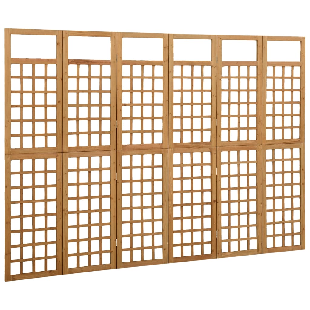 Galleria Design 6-Panel Room Divider/Trellis Solid Fir Wood 242.5x180 cm