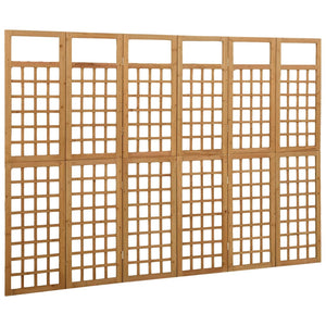 Galleria Design 6-Panel Room Divider/Trellis Solid Fir Wood 242.5x180 cm