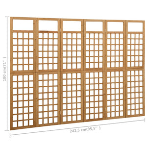 Galleria Design 6-Panel Room Divider/Trellis Solid Fir Wood 242.5x180 cm