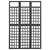 Galleria Design 3-Panel Room Divider/Trellis Solid Fir Wood Black 121x180 cm