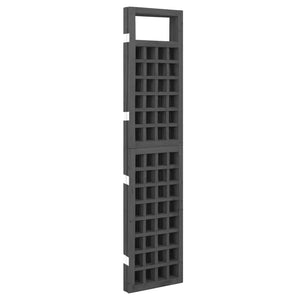 Galleria Design 4-Panel Room Divider/Trellis Solid Fir Wood Black 161x180 cm