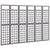 Galleria Design 6-Panel Room Divider/Trellis Solid Fir Wood Grey 242.5x180 cm