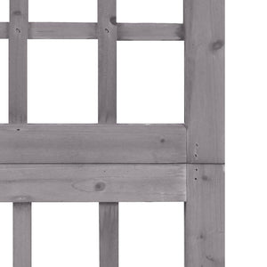 Galleria Design 6-Panel Room Divider/Trellis Solid Fir Wood Grey 242.5x180 cm