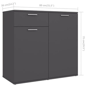 Galleria Design Sideboard Grey 160x36x75 cm Engineered Wood