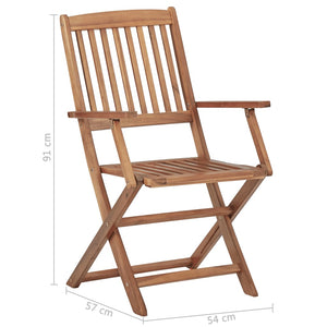 Galleria Design Folding Outdoor Chairs 8 pcs Solid Acacia Wood