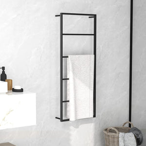 Galleria Design Towel Rack Black 45x10x115 cm Steel