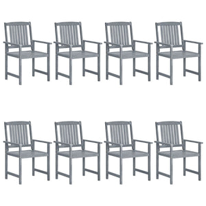 Galleria Design Garden Chairs 8 pcs Solid Acacia Wood Grey