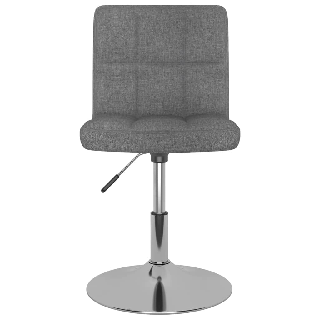 Galleria Design Swivel Dining Chairs 2 pcs Light Grey Fabric