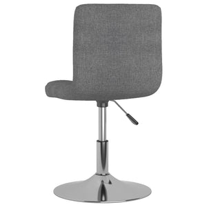 Galleria Design Swivel Dining Chairs 2 pcs Light Grey Fabric