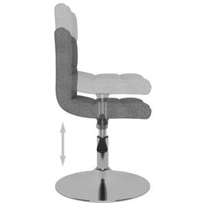 Galleria Design Swivel Dining Chairs 2 pcs Light Grey Fabric