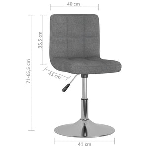 Galleria Design Swivel Dining Chairs 2 pcs Light Grey Fabric