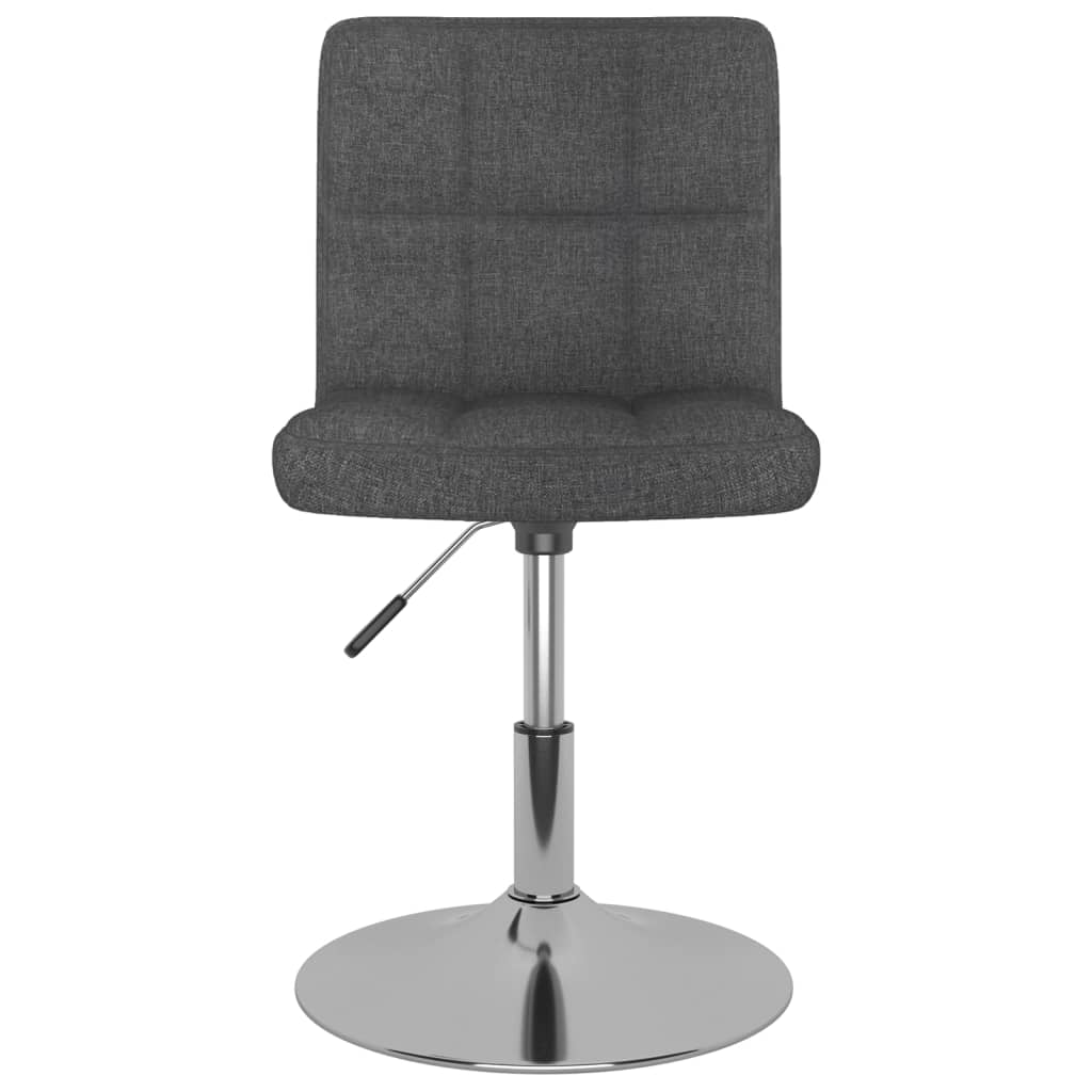 Galleria Design Swivel Dining Chairs 2 pcs Dark Grey Fabric