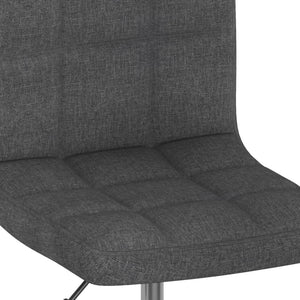 Galleria Design Swivel Dining Chairs 2 pcs Dark Grey Fabric