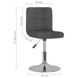 Galleria Design Swivel Dining Chairs 2 pcs Dark Grey Fabric