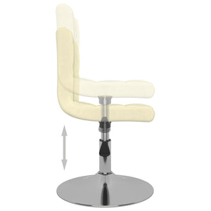 Galleria Design Swivel Dining Chairs 2 pcs Cream Fabric