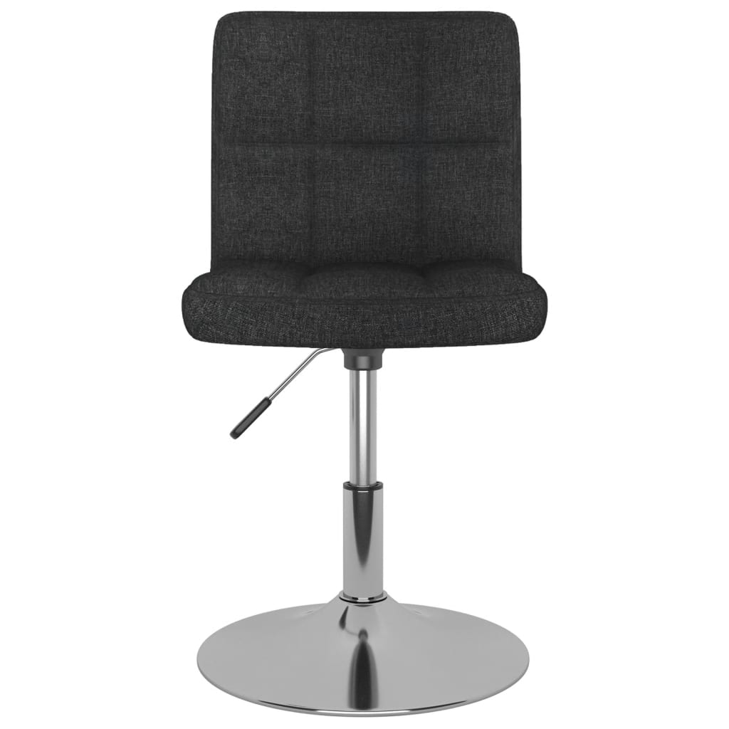 Galleria Design Swivel Dining Chairs 2 pcs Black Fabric