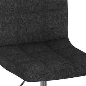 Galleria Design Swivel Dining Chairs 2 pcs Black Fabric