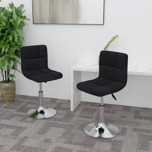 Galleria Design Swivel Dining Chairs 2 pcs Black Fabric