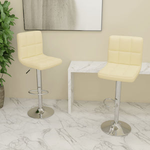 Galleria Design Bar Stools 2 pcs Cream Fabric