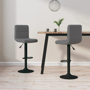 Galleria Design Bar Stools 2 pcs Dark Grey Velvet