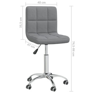 Galleria Design Swivel Office Chair Light Grey Fabric