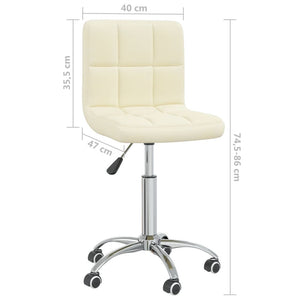 Galleria Design Swivel Office Chair Cream Fabric