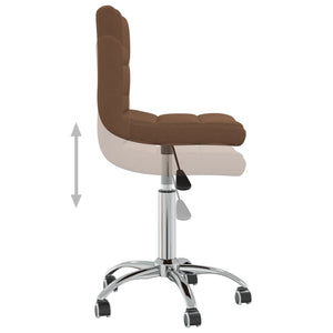 Galleria Design Swivel Office Chair Brown Fabric