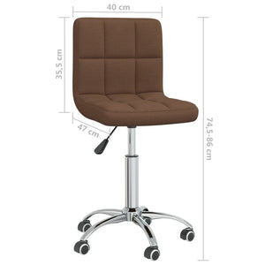 Galleria Design Swivel Office Chair Brown Fabric