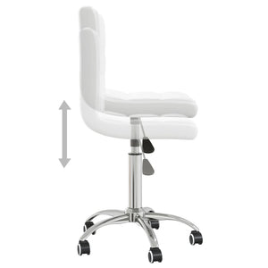 Galleria Design Swivel Office Chair White Faux Leather