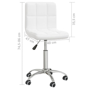 Galleria Design Swivel Office Chair White Faux Leather