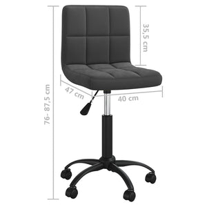 Galleria Design Swivel Office Chair Black Velvet